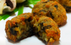 Crunchy mushroom risotta balls prepared by FoodByWayne
