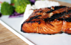 Flamed salmon prepared by FoodByWayne