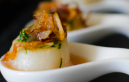 seared scallop canape Gourmet platter box prepared by FoodByWayne