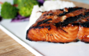 Flamed salmon prepared by FoodByWayne
