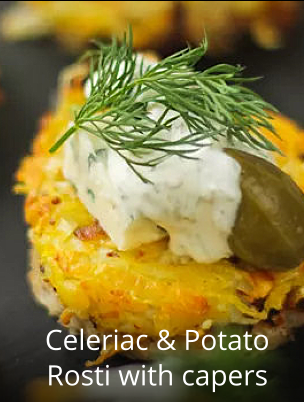 Celeriac & Potato  Rosti with capers