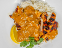 Satay chicken with rice prepared by FoodByWayne