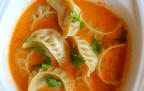 Prawn gyoza with Asian dipping sauce prepared by FoodByWayne